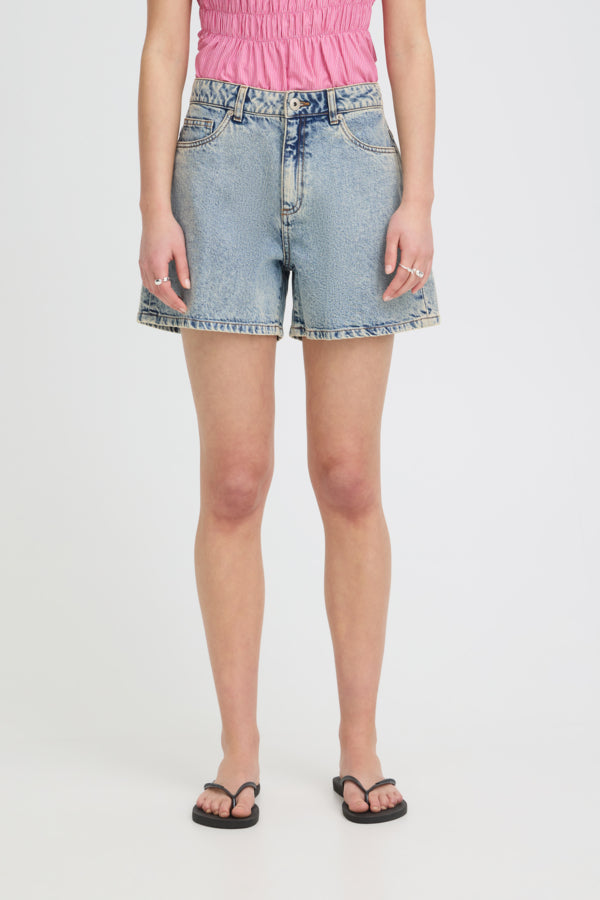 Aveny Shorts Light Blue Bleached
