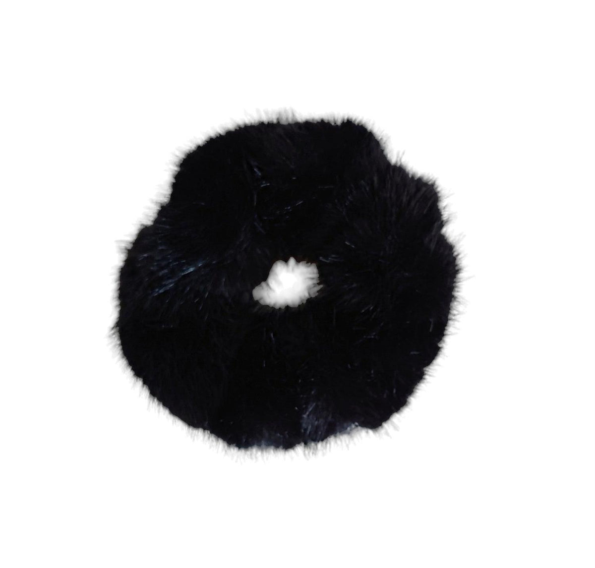 Scrunchie Fuskepels Svart