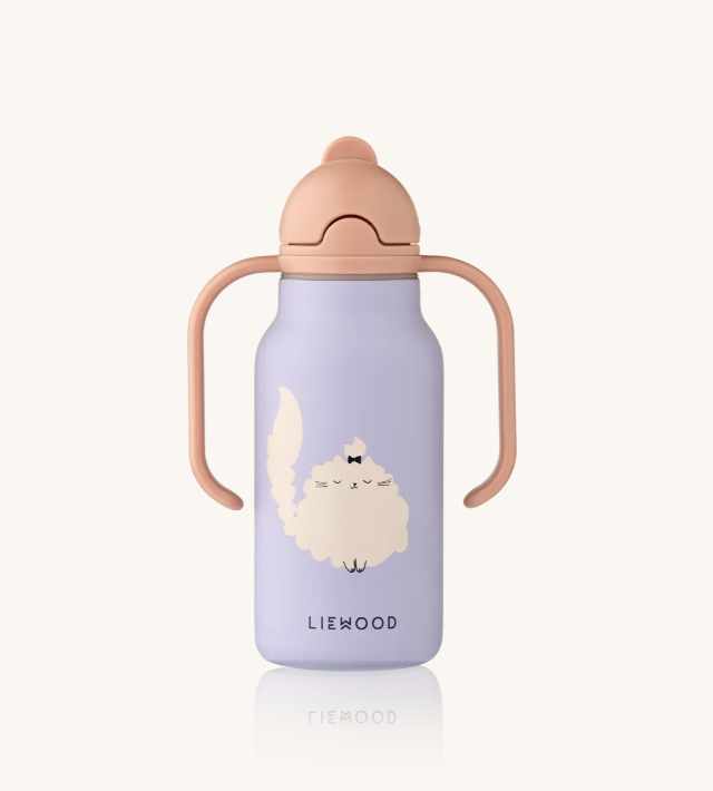 Kimmie Water Bottle 250ML Cat/Warm Lilac