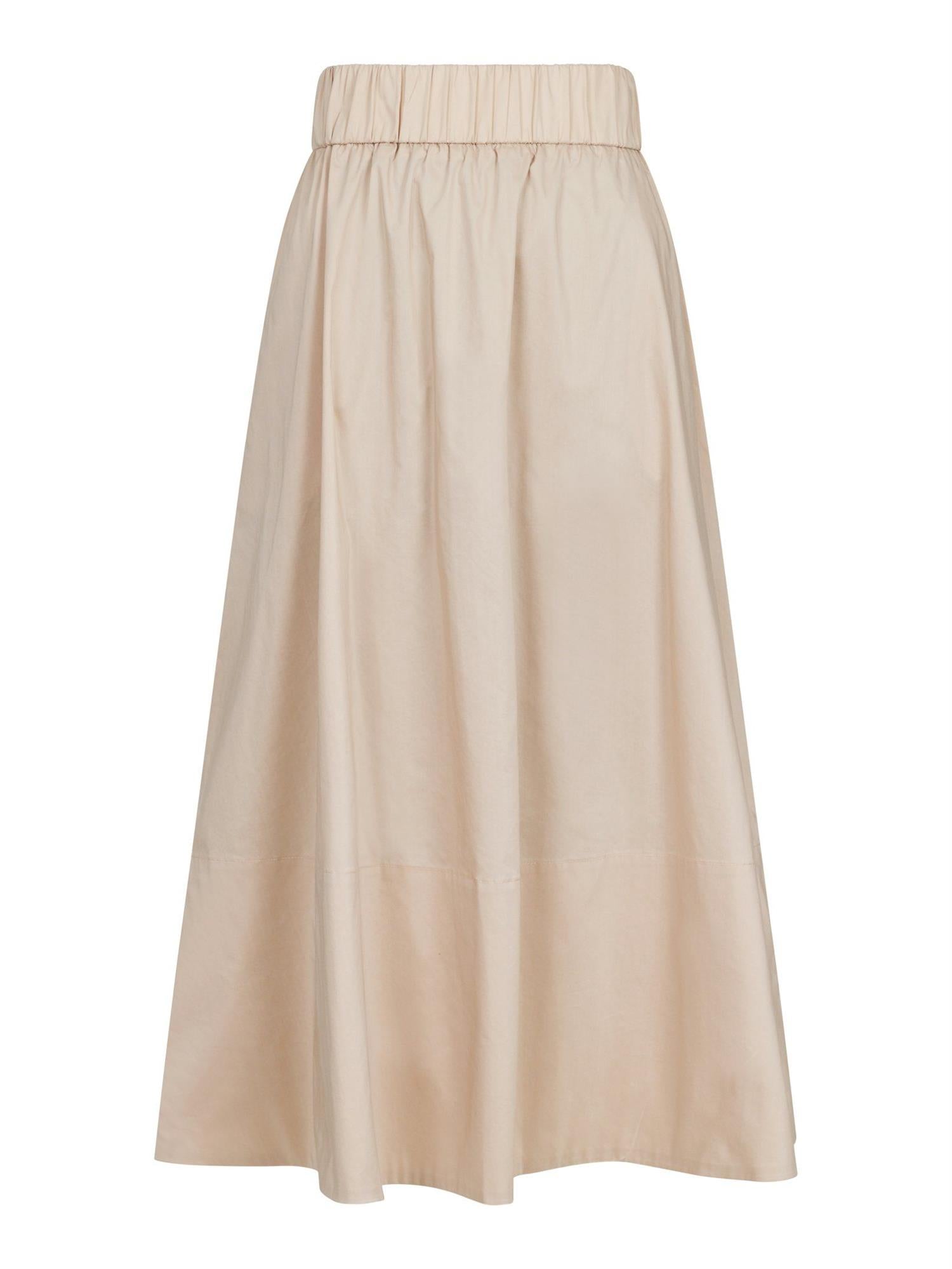 Yara Poplin Skirt Dark Sand