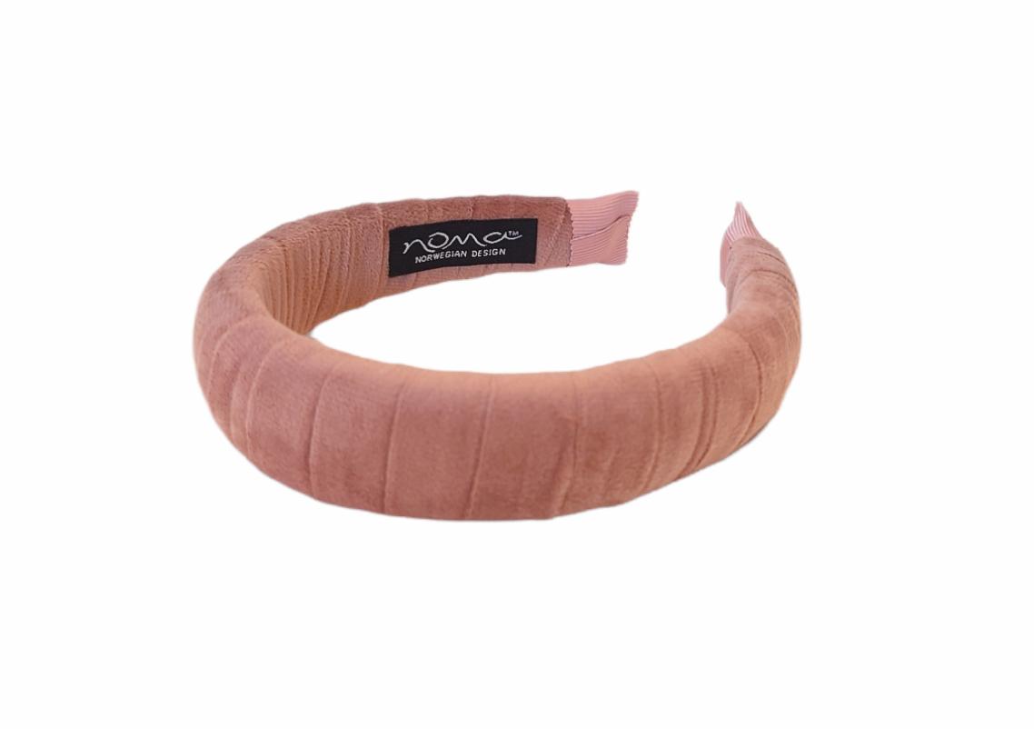 Lise Velur Tvinnet Hårbøyle Dusty Pink