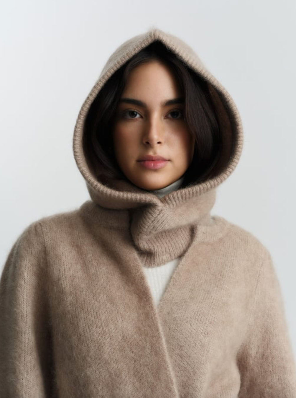 Kajsa Chunky Balaclava Hazel Beige