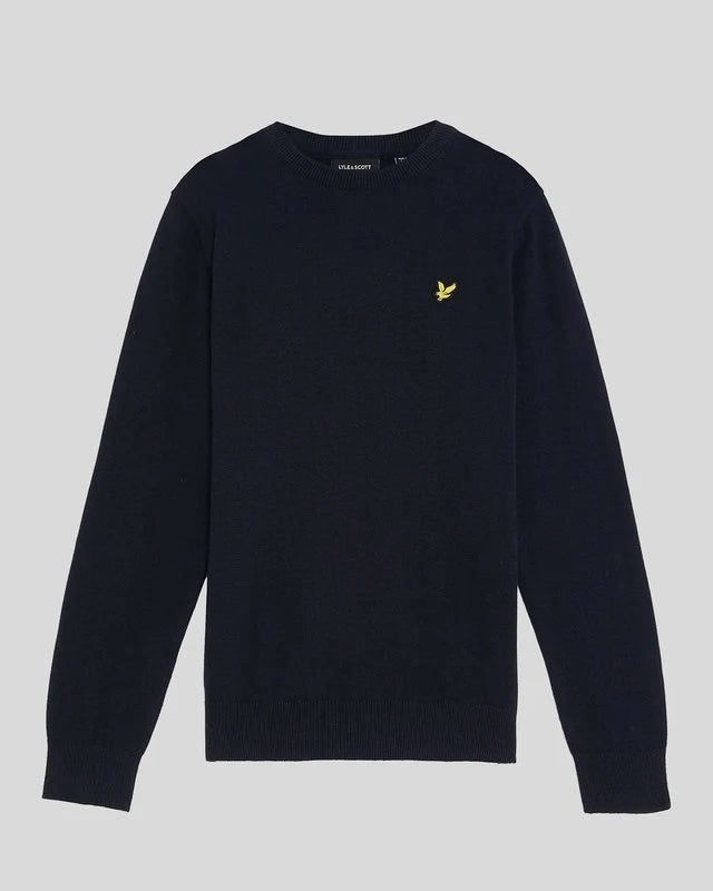 Cotton Crew Neck Jumper Dark Navy