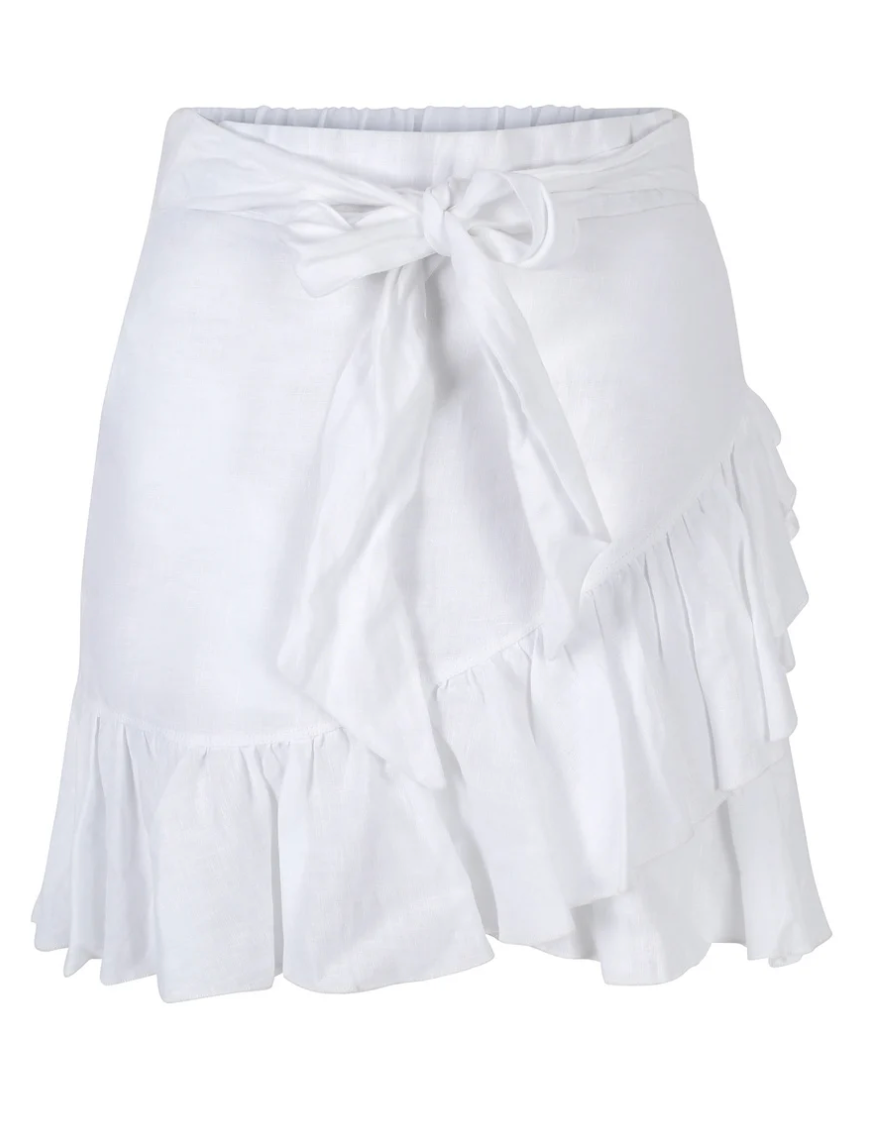 Julli Linen Skirt White