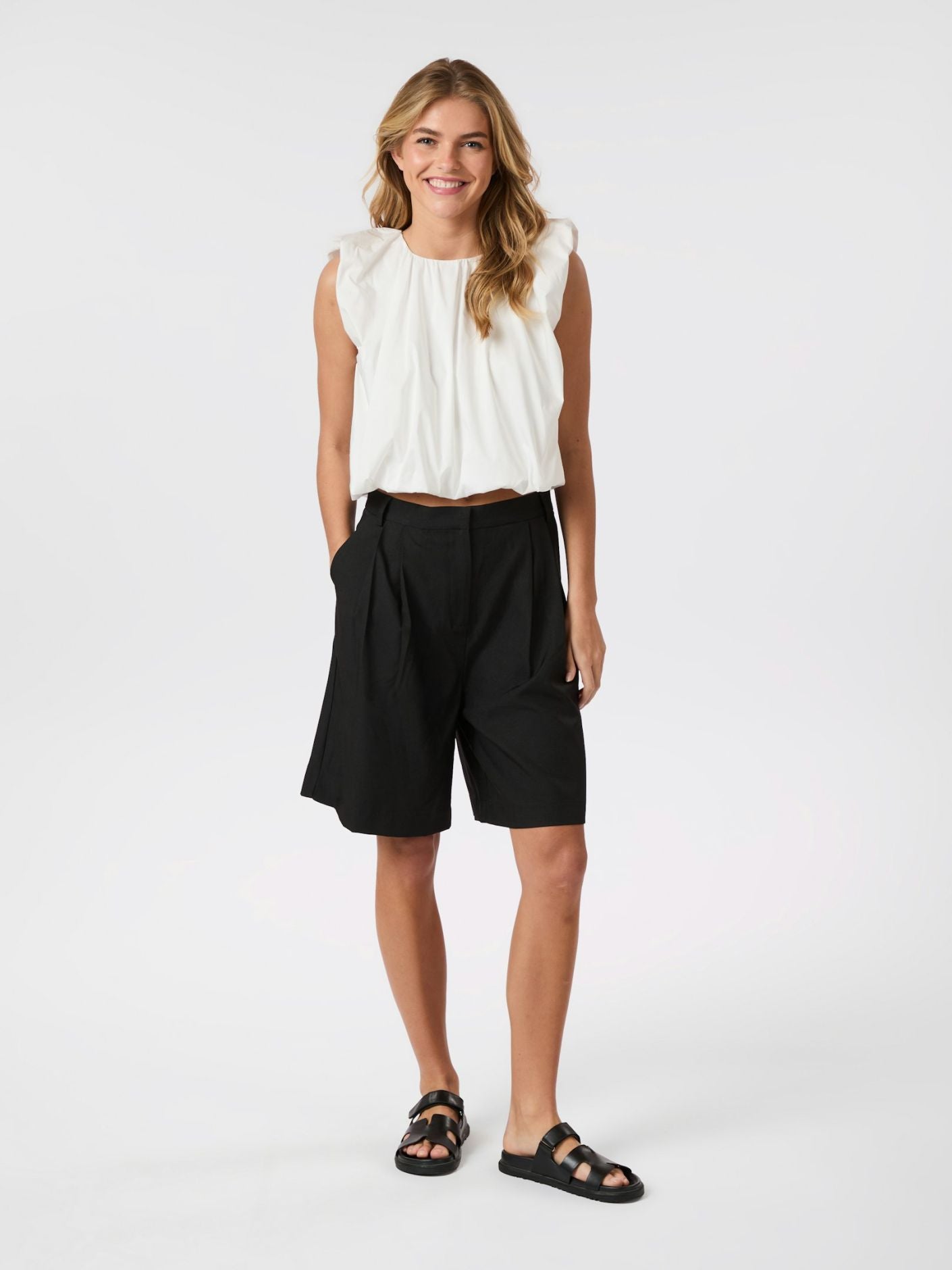 Ivania Poplin Top White