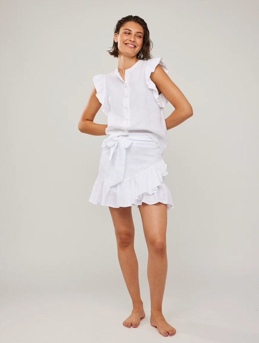 Pauline Linen Shirt White