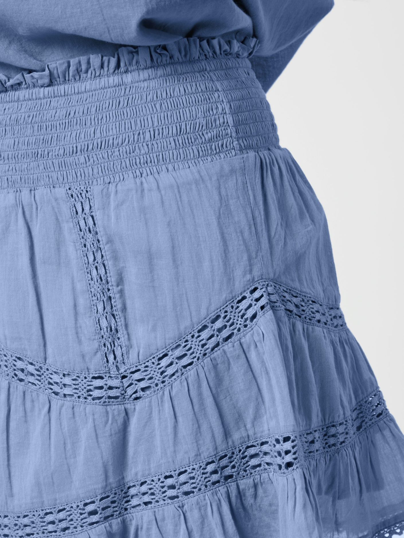 Robby Voile Skirt Smoke Blue