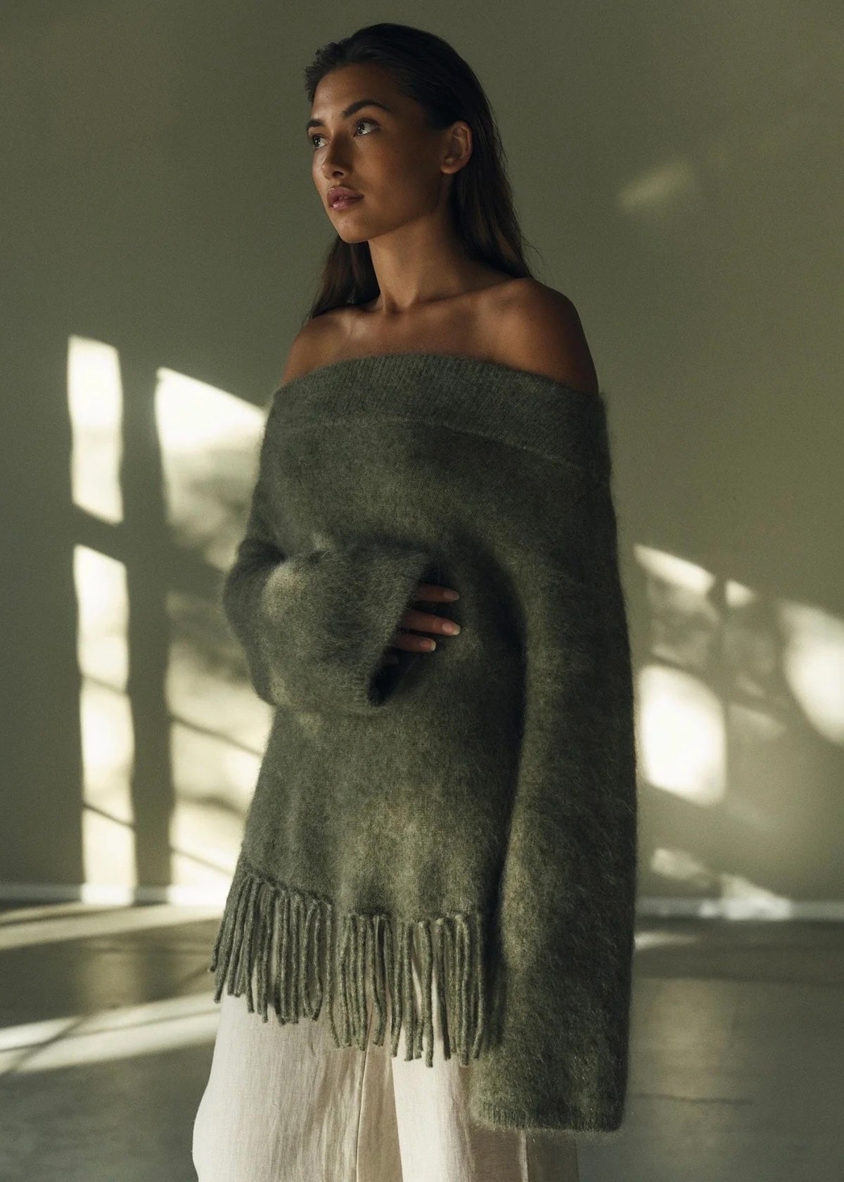 Gine Chunky Sweater Sage Green