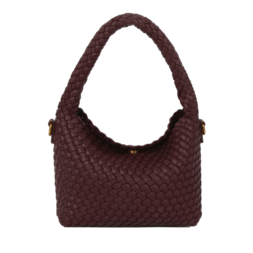 Twist Braided Soft Structure Deep Burgundy