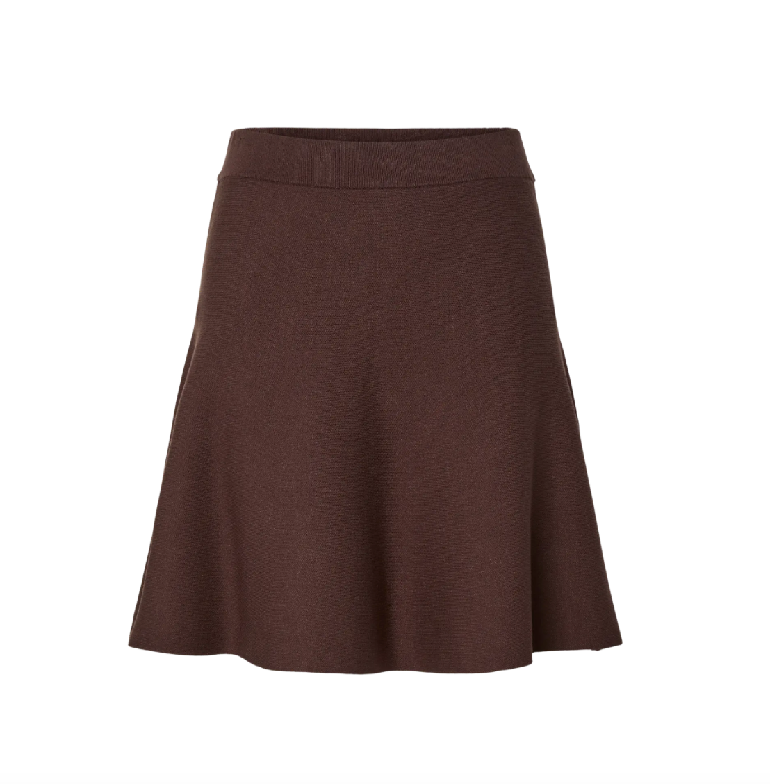 YASFONNY Knit Skirt Chocolate Brown