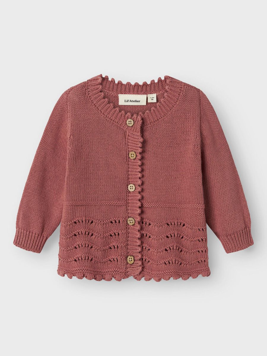 Lola Langermet Strikket Cardigan Withered Rose