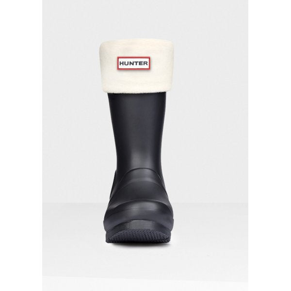 Kids Fleece Boot Socks Hunter White