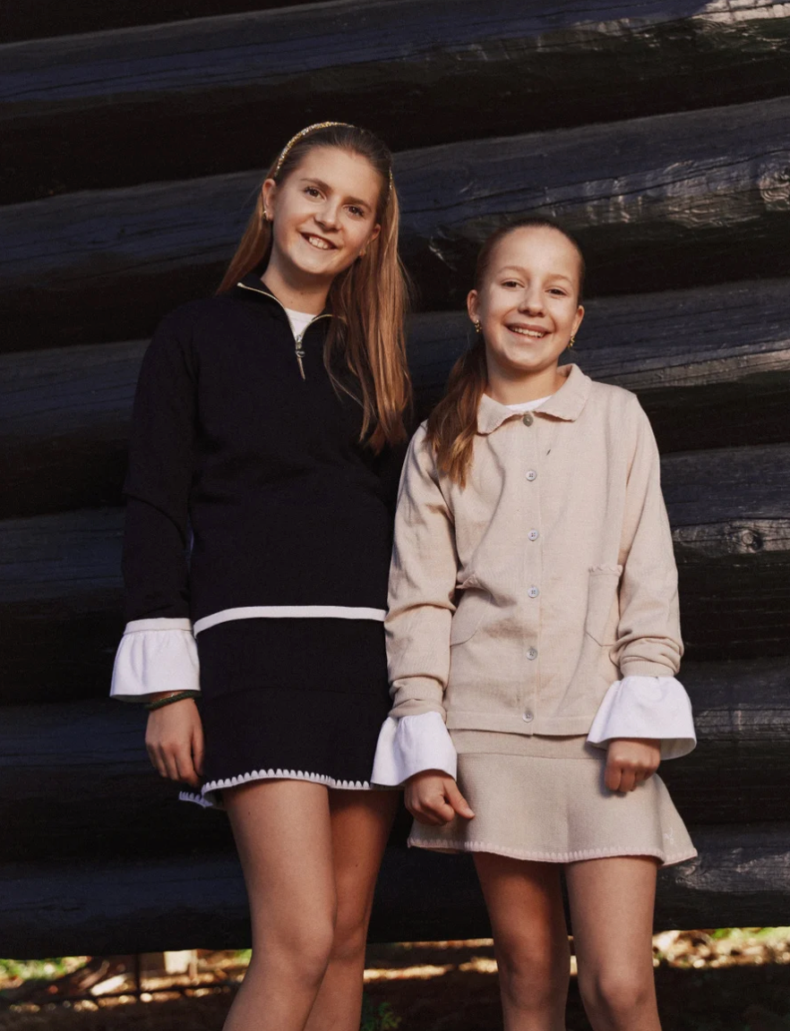 Sally Merino Skirt Beige Melange