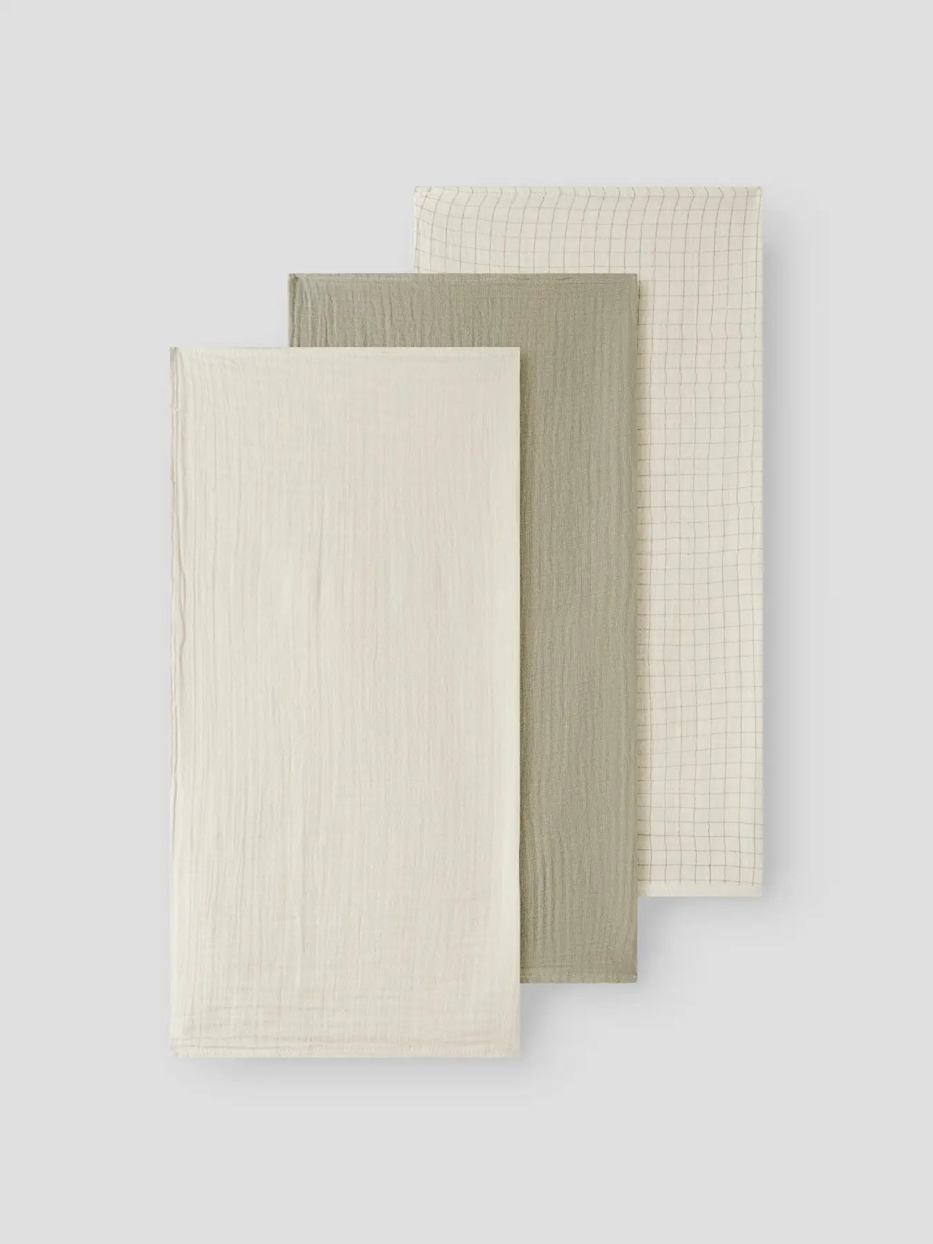 Nisley 3Pack Nappies Turtledove/Moss Gray