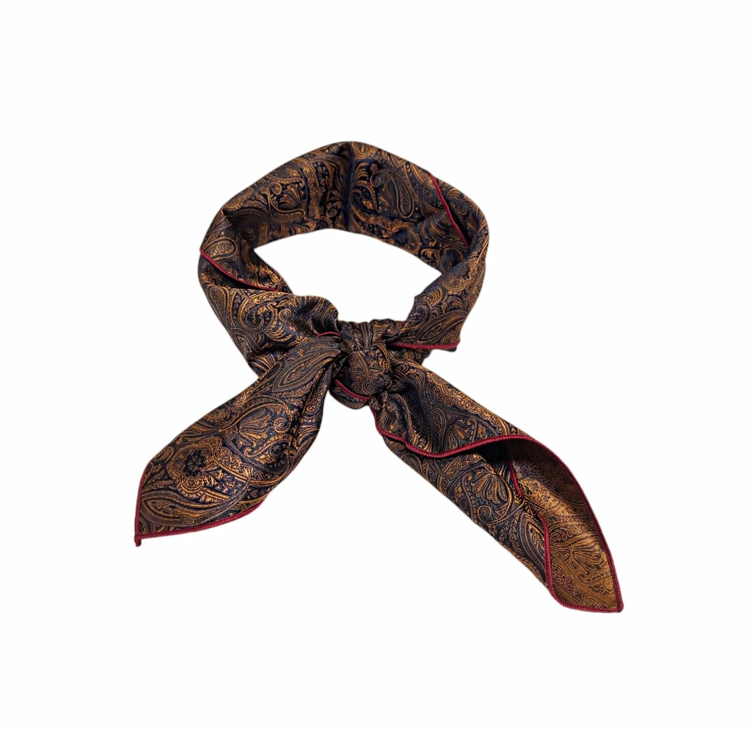 Bunadskjerf Bronse Brun Paisley