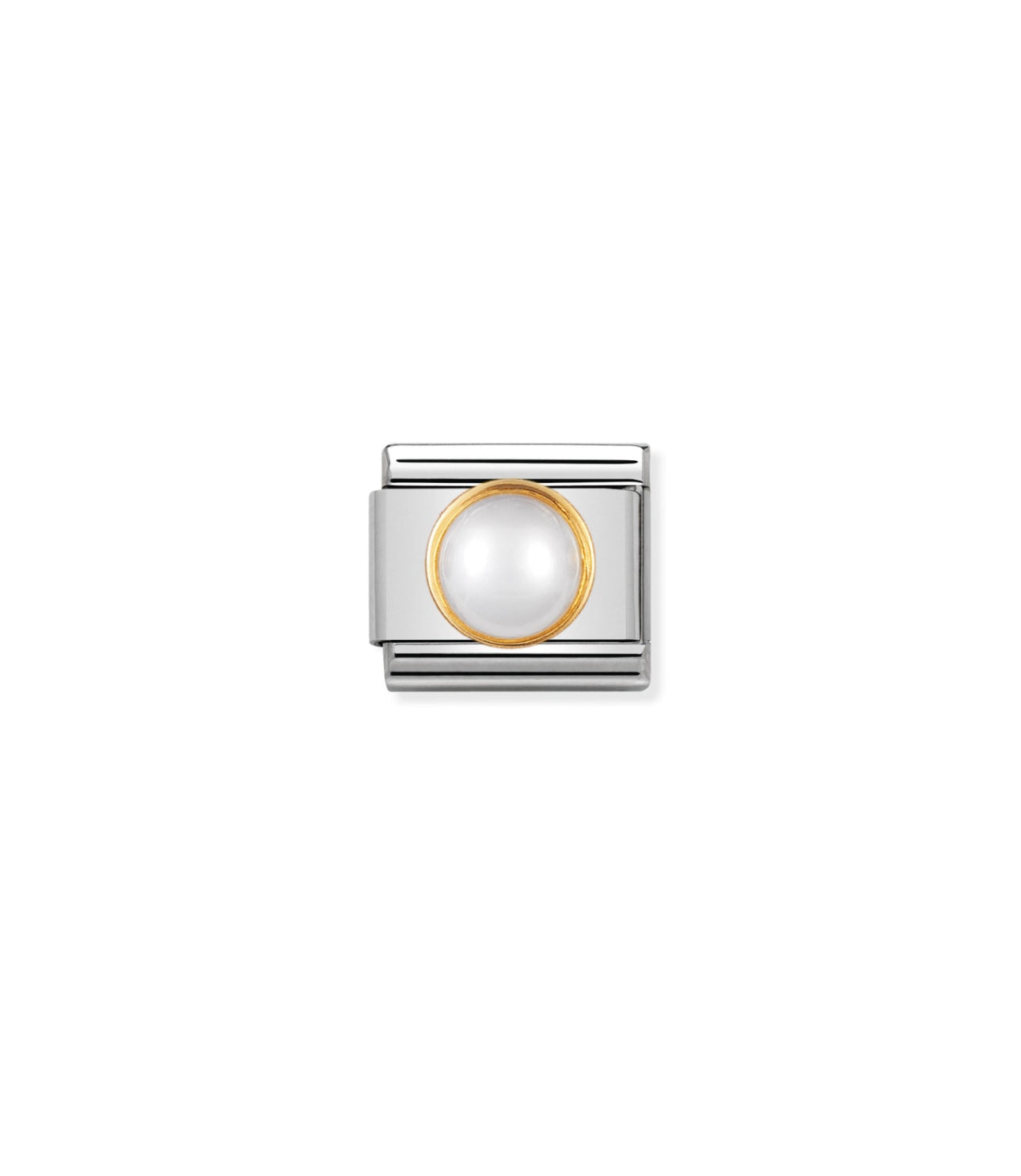 Round Stone White Mother of Pearl