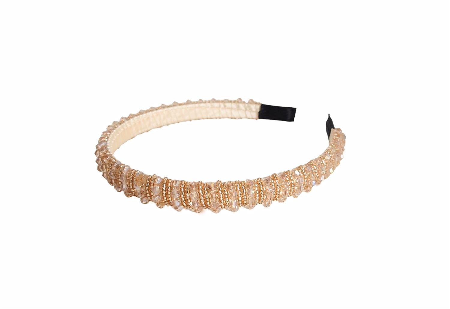 Hårbøyle Pearl Stor Champagne