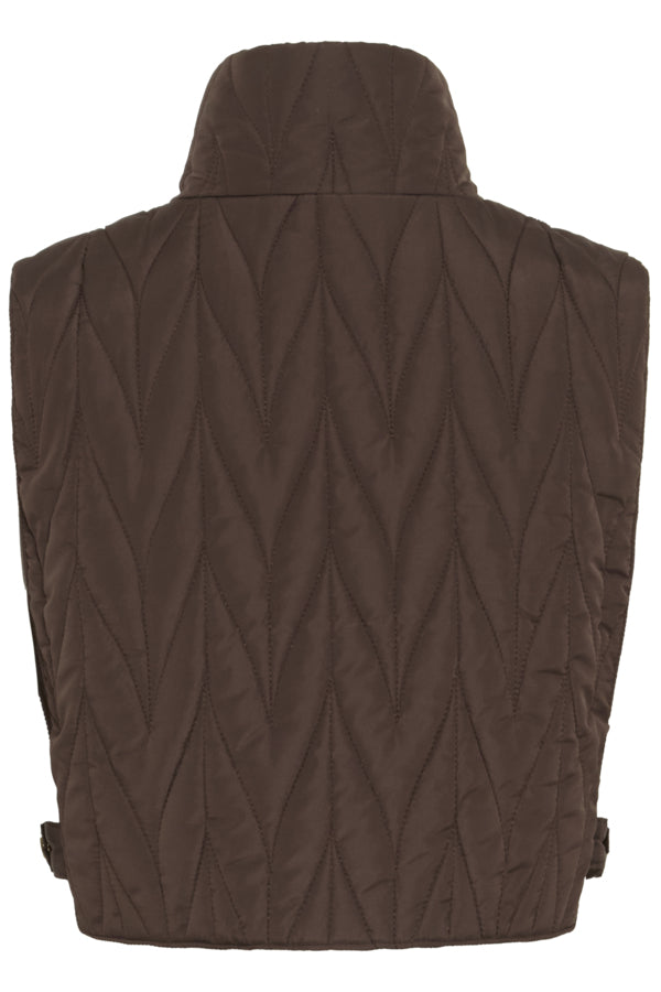 Mille Collar Vest Coffe Bean