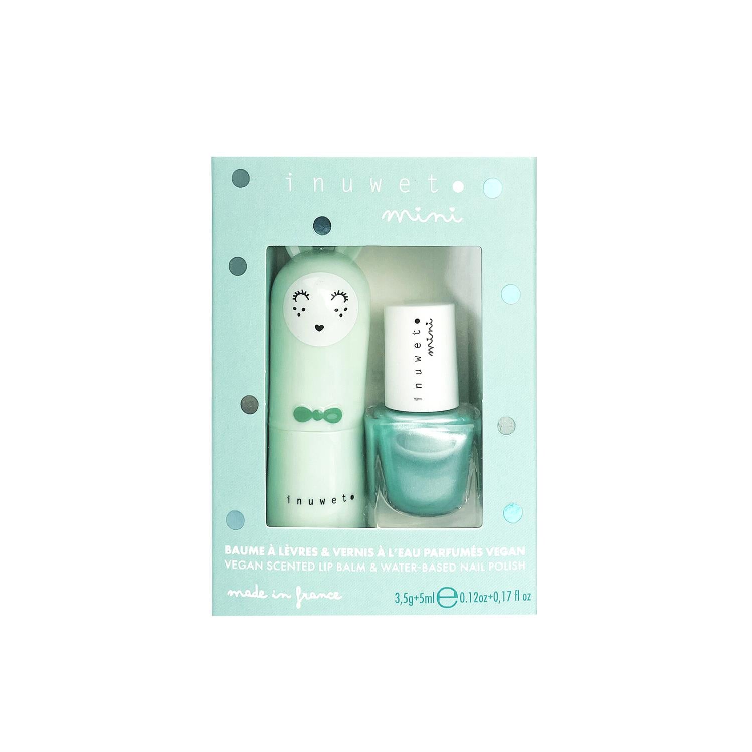 Duo Kids Aqua - Apple Lip Balm + Turquoise Apple Nail Polish