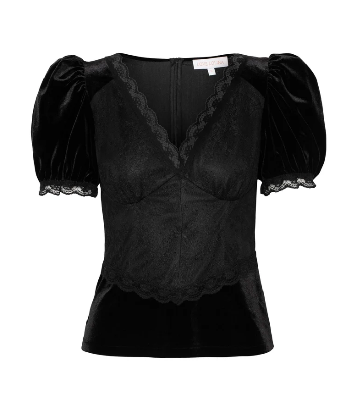 Francis Velvet Top Black Velvet