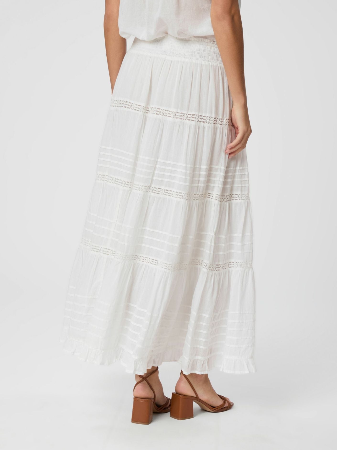Felicia Voile Skirt White