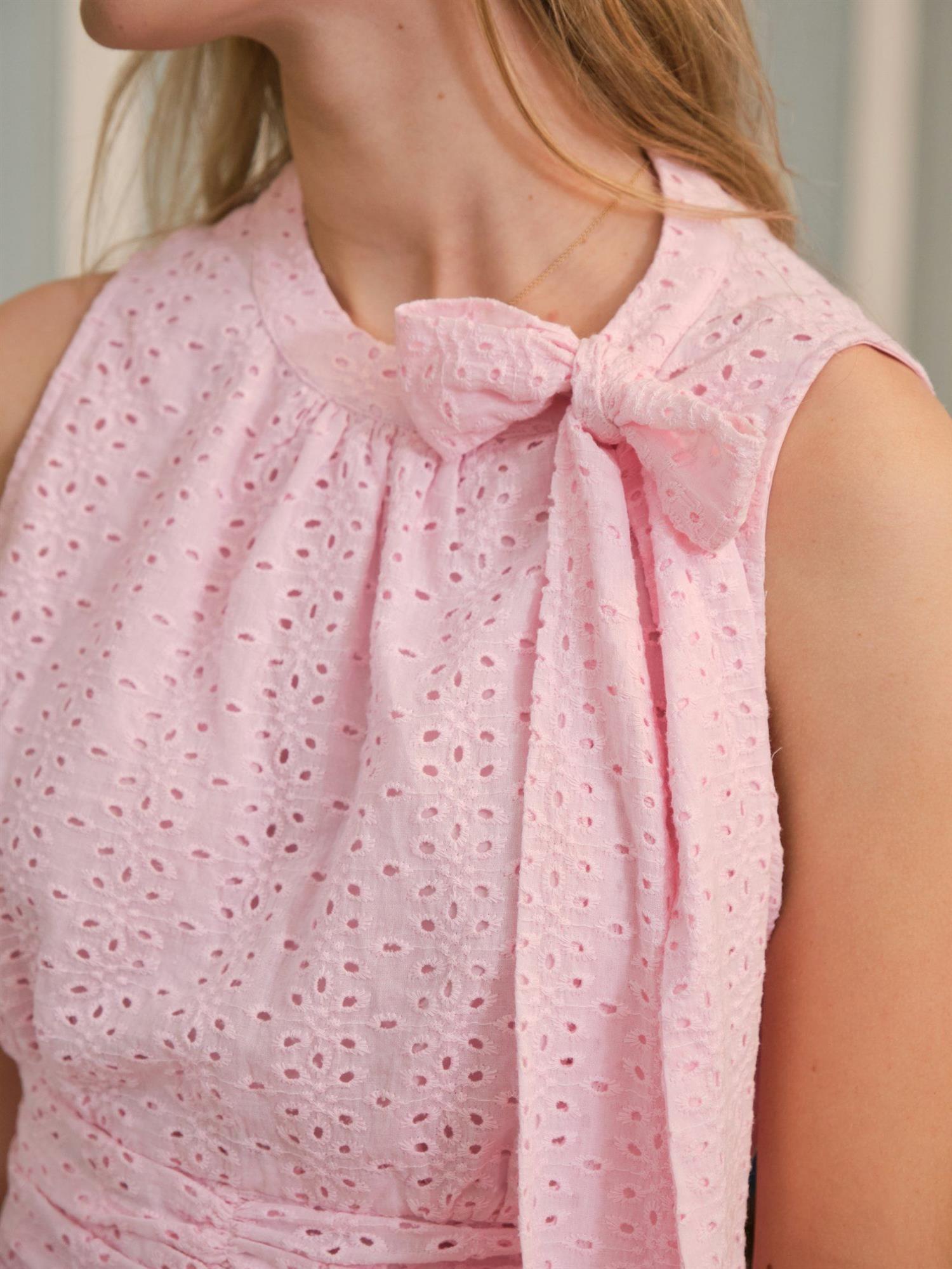 Ansol Emb Top Light Pink