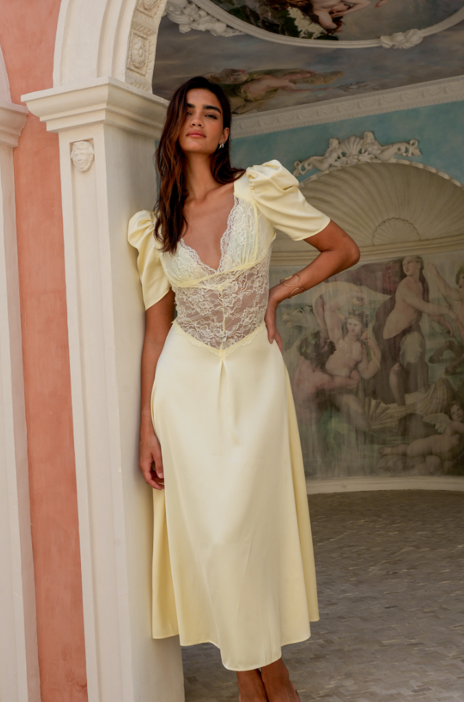 Francis Midi Dress Lemonade