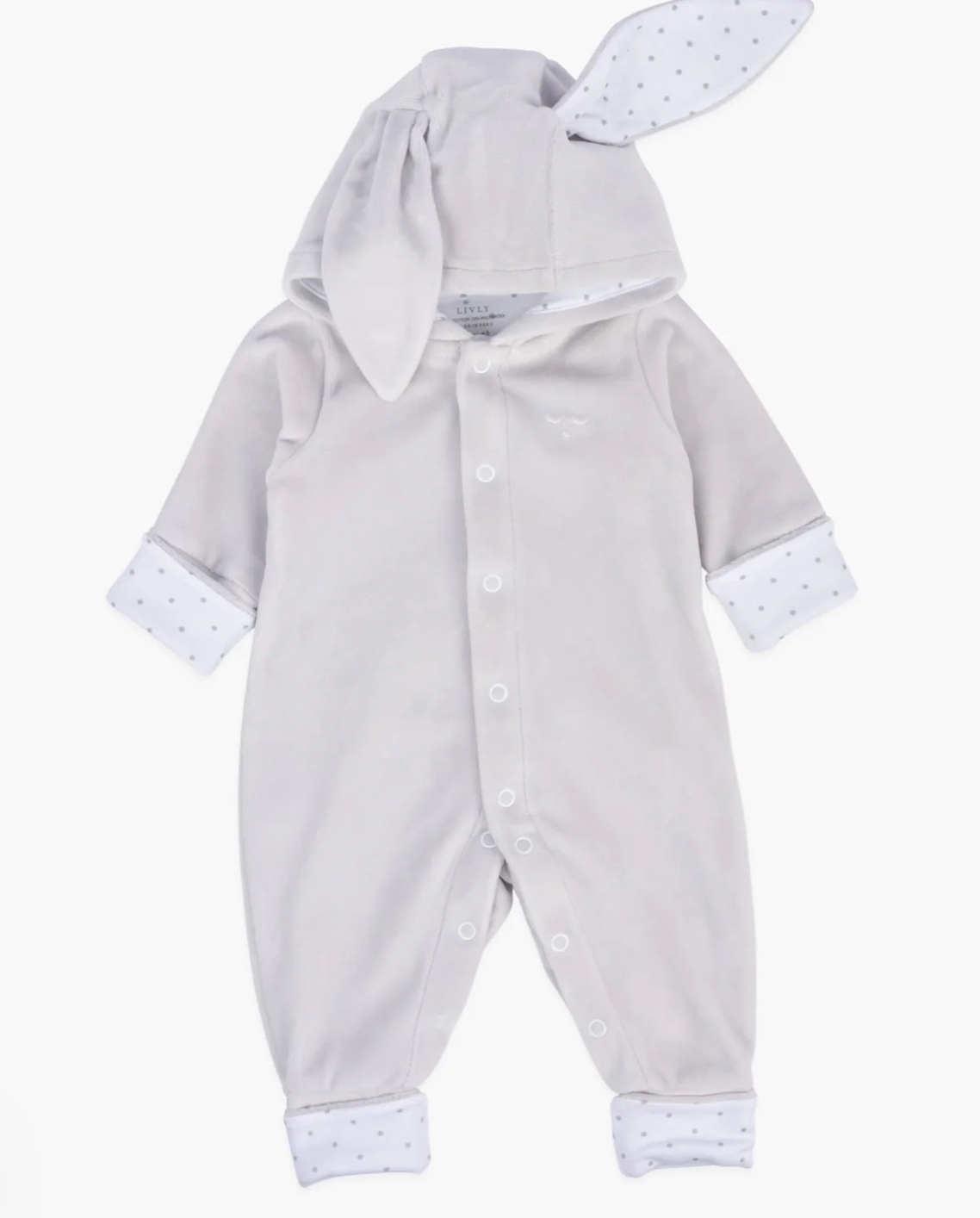Plush Bunny Overall Grey