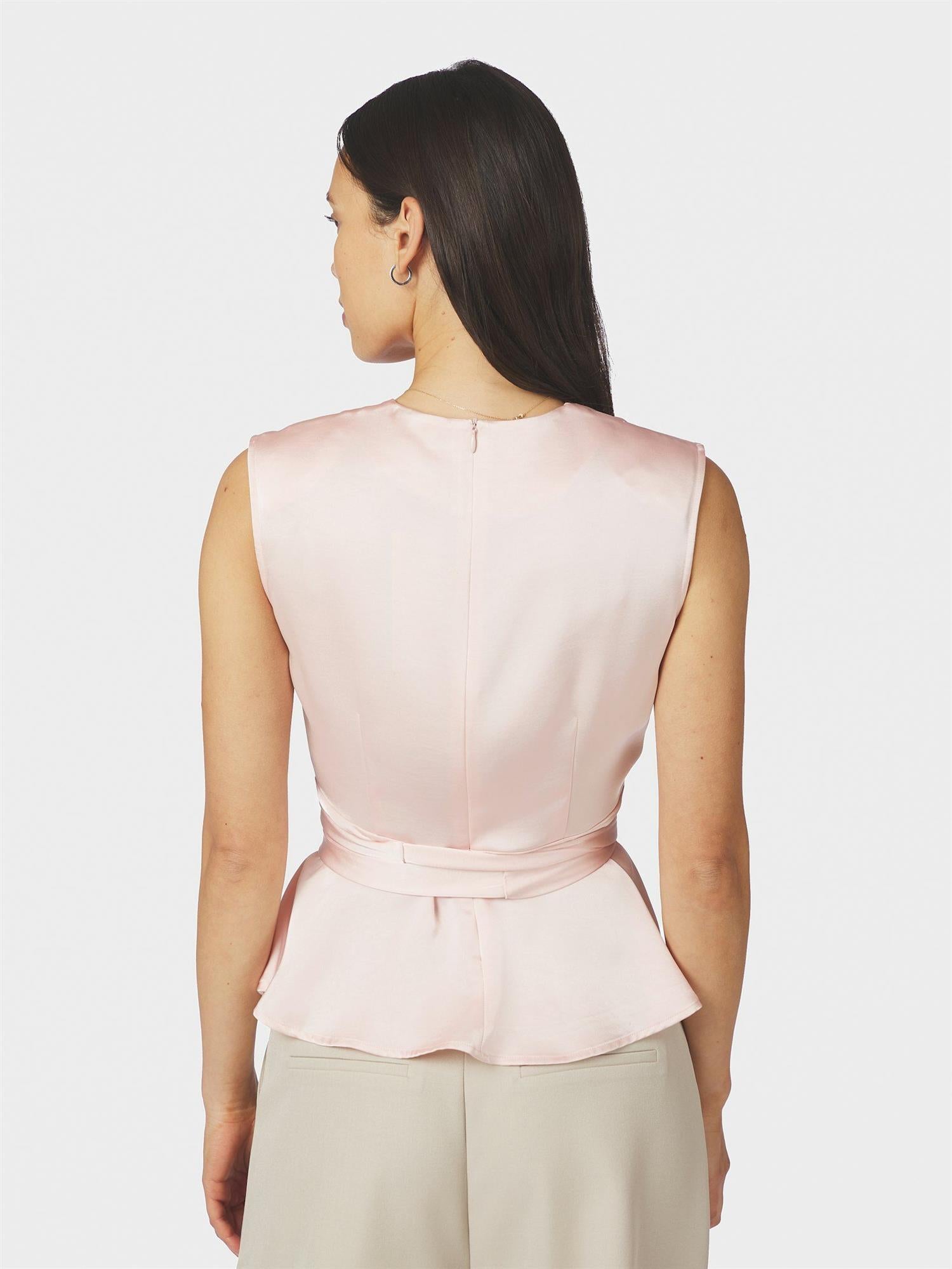 Risetta Heavy Sateen Top Light Pink