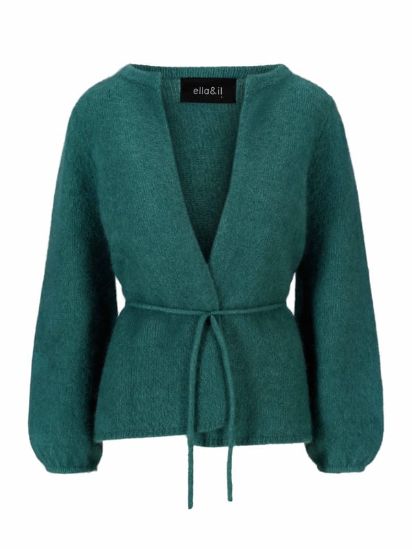 Fredrikke Chunky Cardigan Frosty Spruce