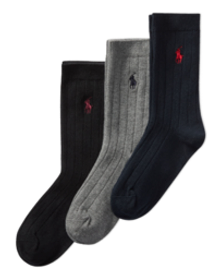 Ribbed Crew Sokker 3-PACK