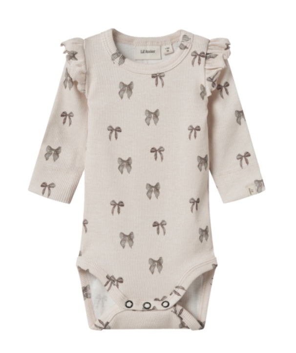 Gavo Eko Langermet Slim Body Silver Peony Bow