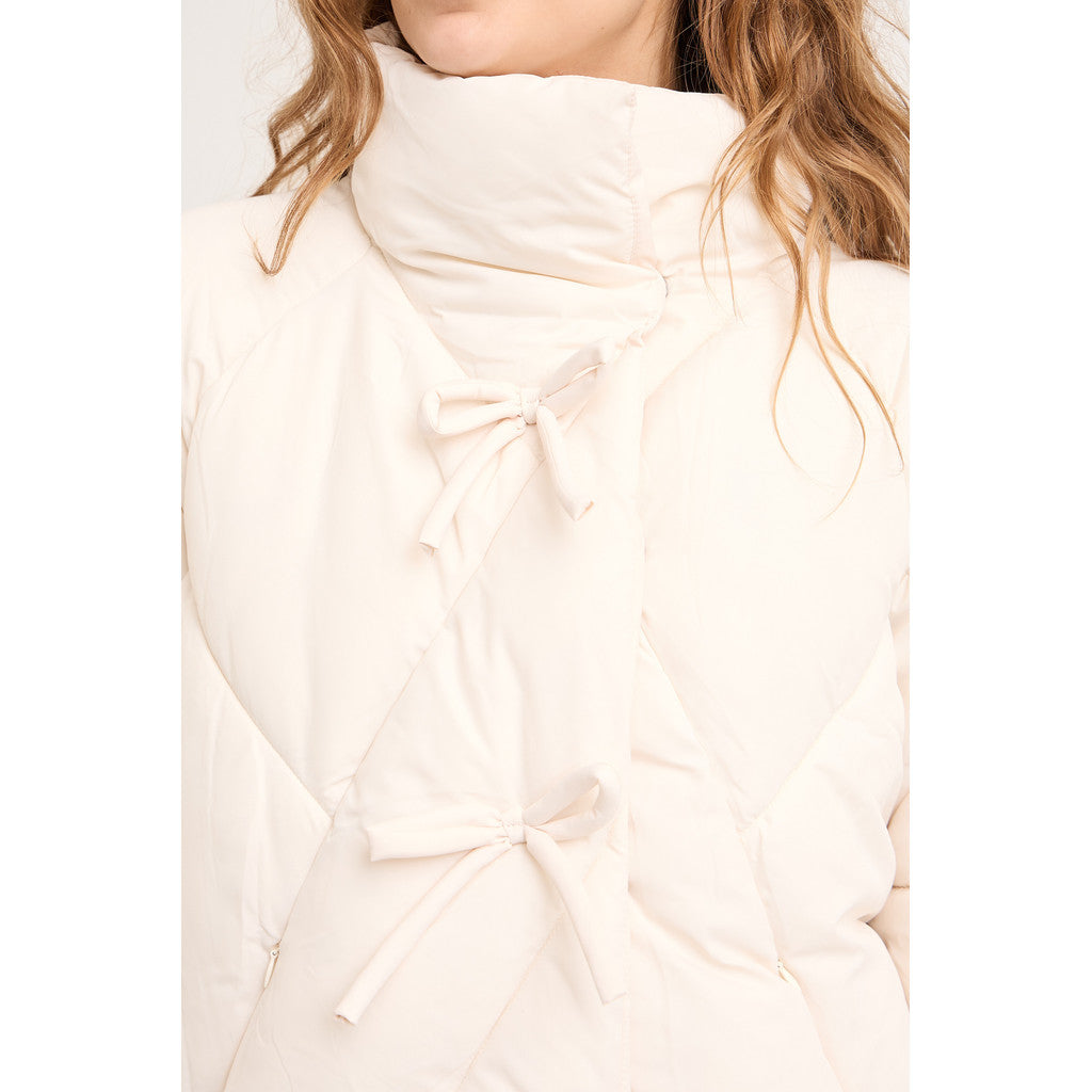 Bowy Puffer Jacket Off White