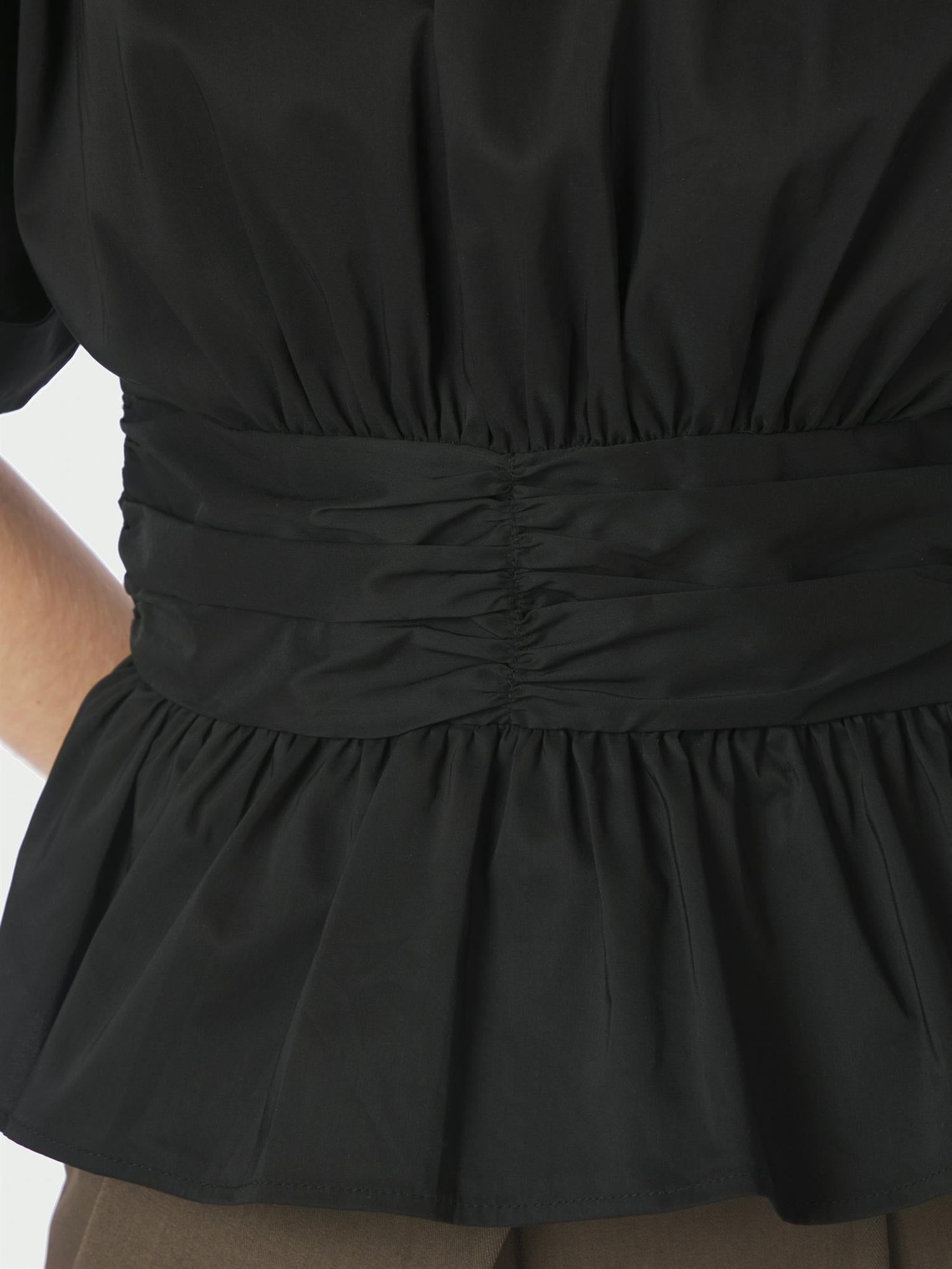 Annegret Poplin Blouse Black