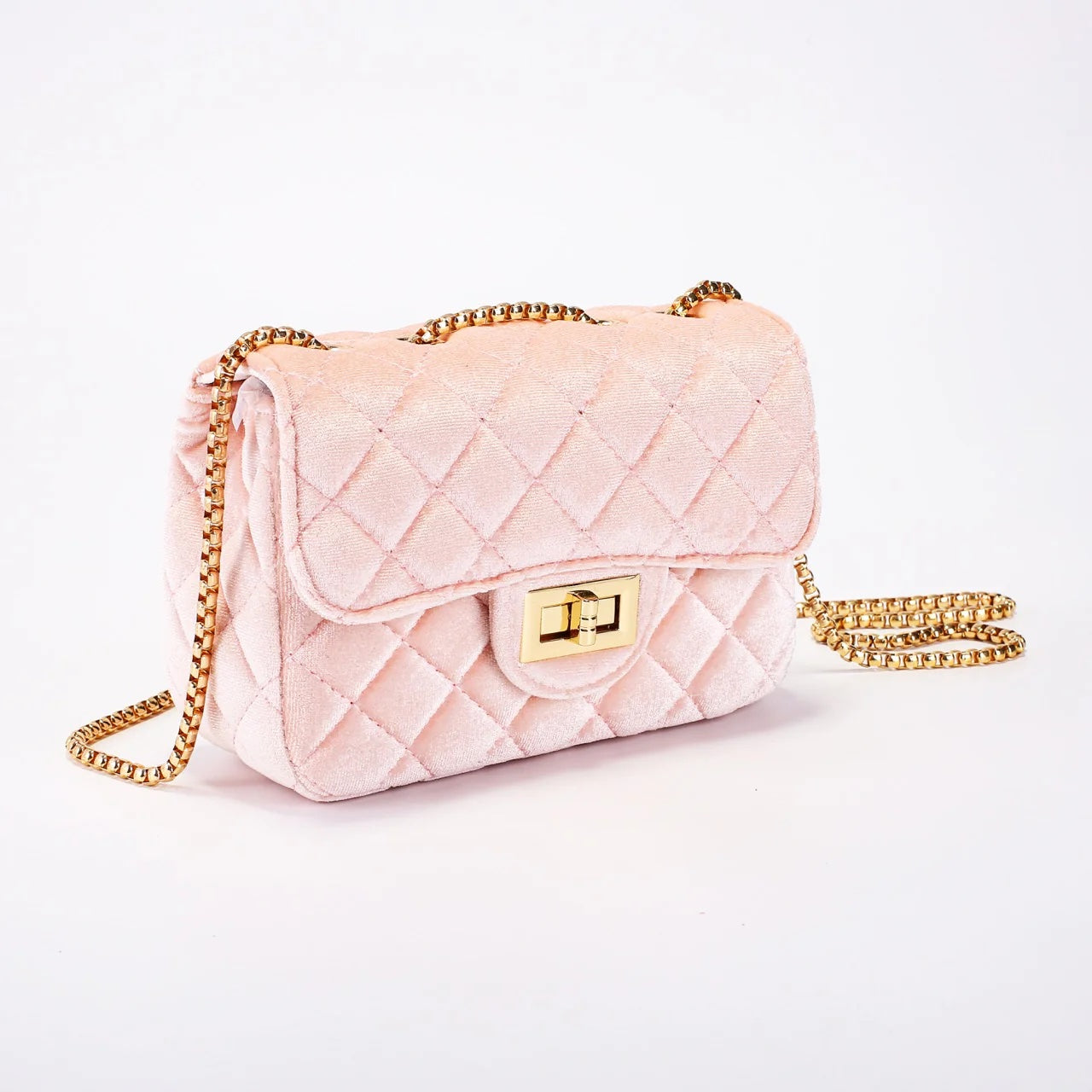 Alexandra Velvet Handbag Pink - Medium