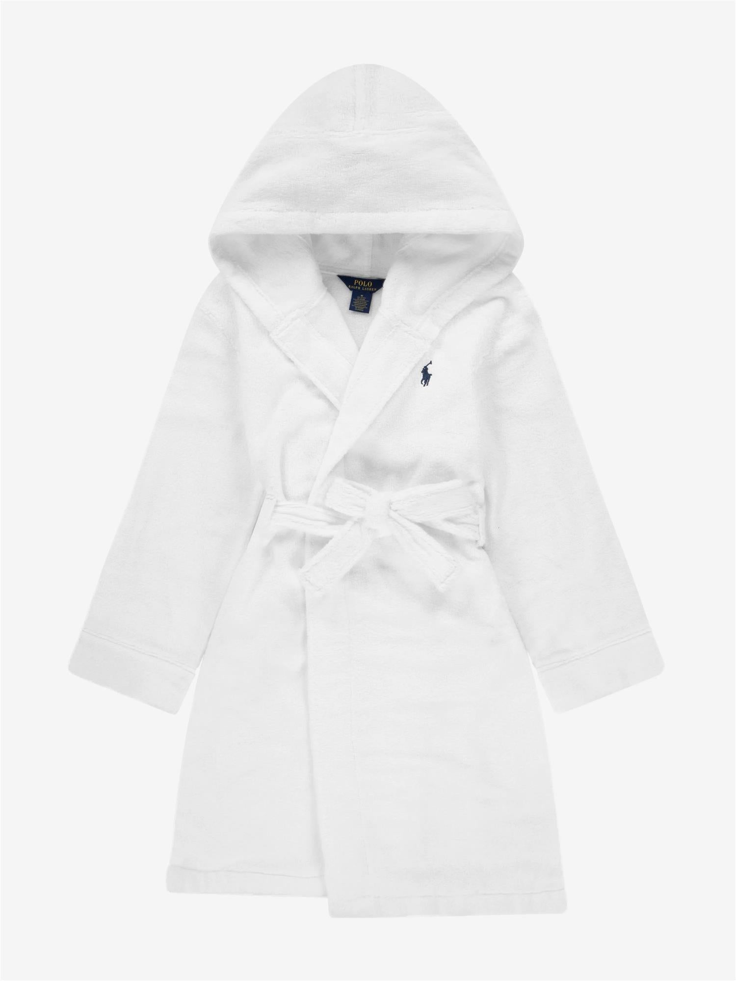 Polo Ralph Lauren White Hooded Plys Terry Bathrob