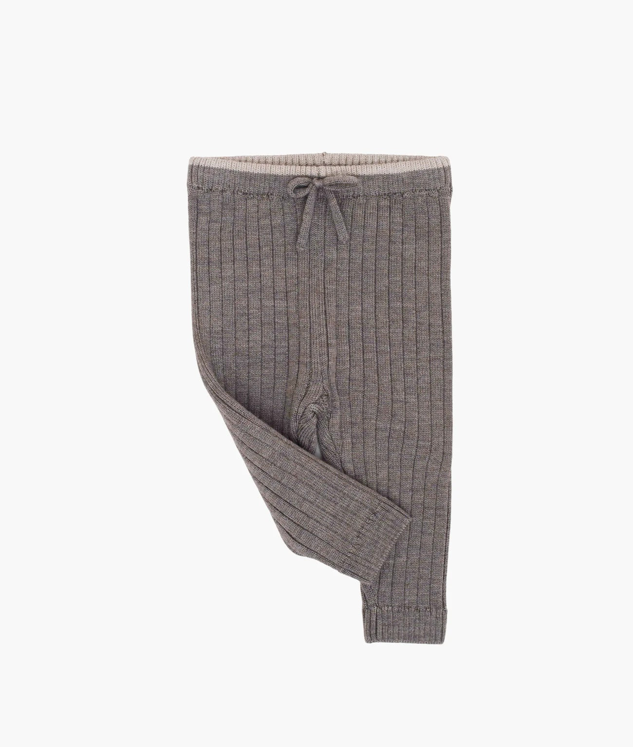 Knitted Rib Pants Brown