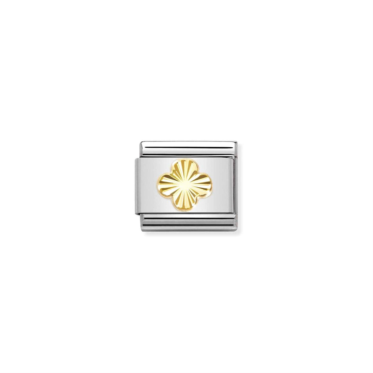 Diamond Coated Four Leaf Clover Gold
