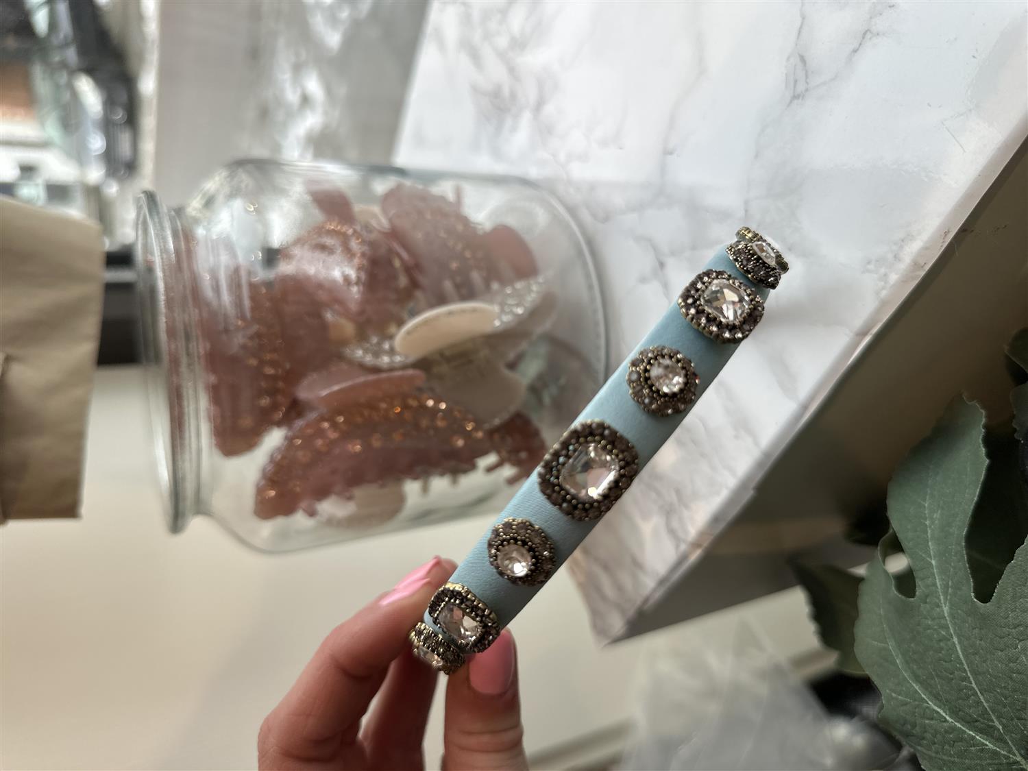 Hårbøyle Kate Med Stener Blue