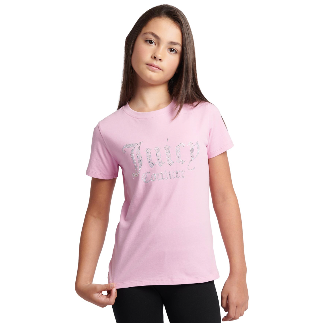 Diamante Fitted Tee Pinky Lilac Chiffon