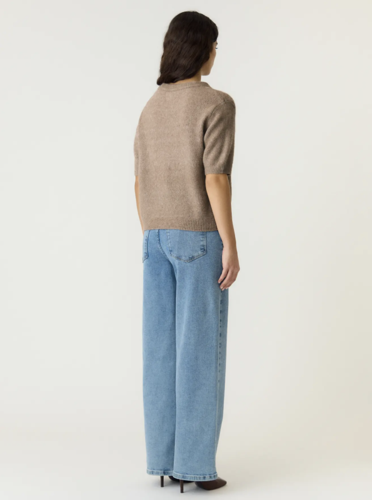 YASJOHI SS Wool BLend Pullover Taupe Gray