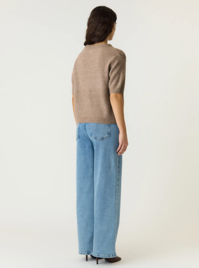 YASJOHI SS Wool BLend Pullover Taupe Gray