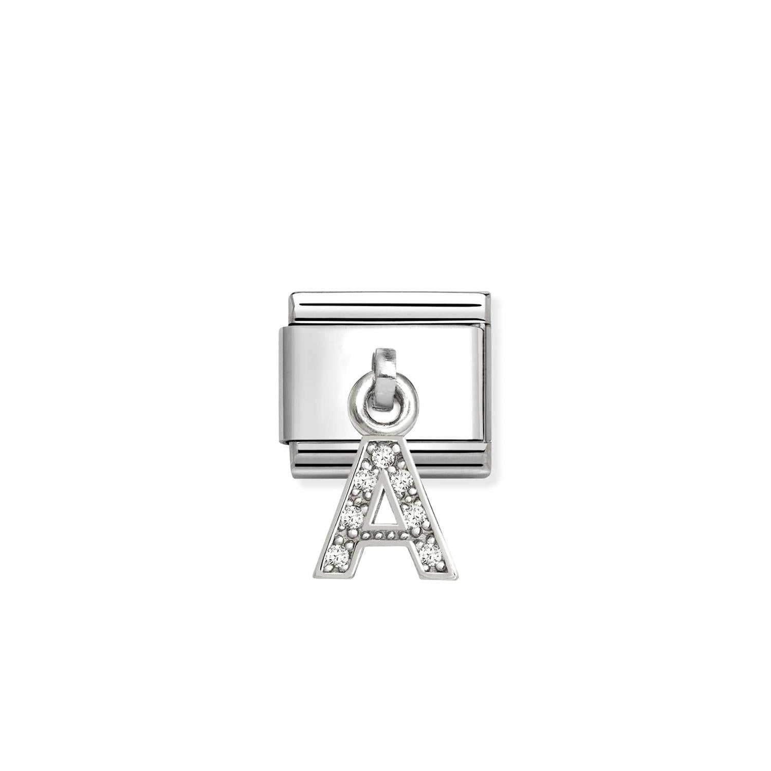 Link Initial Letter Charms Silver