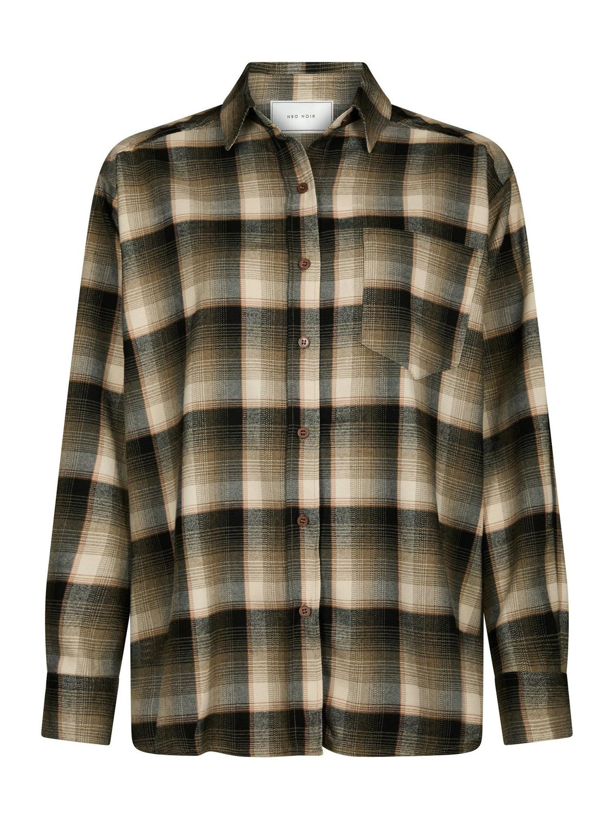Dalma Flannel Check Shirt Army