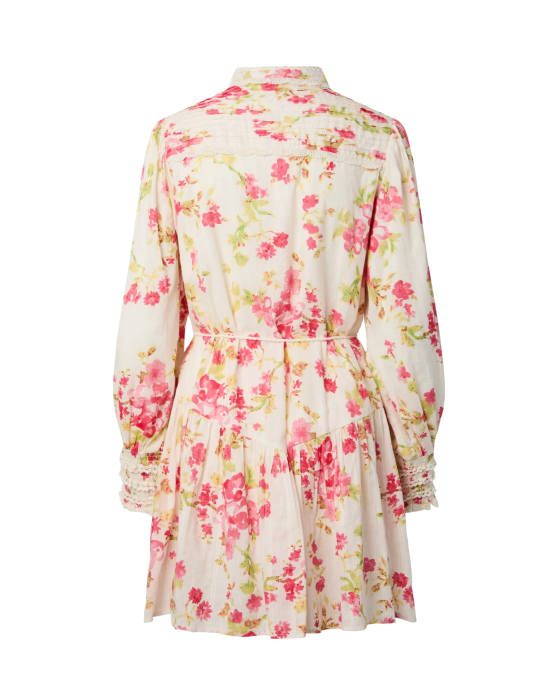 YASCOMELLI LS Shirt Dress Birch Red Flower