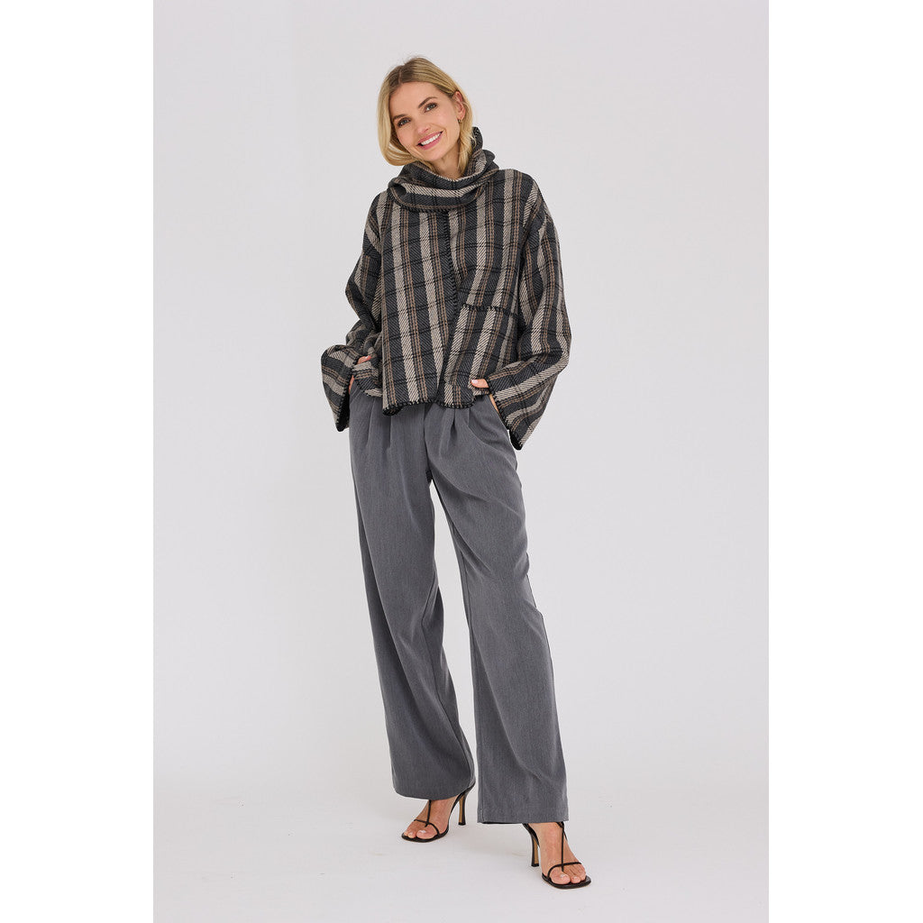 Checki Jacket Grey/Black