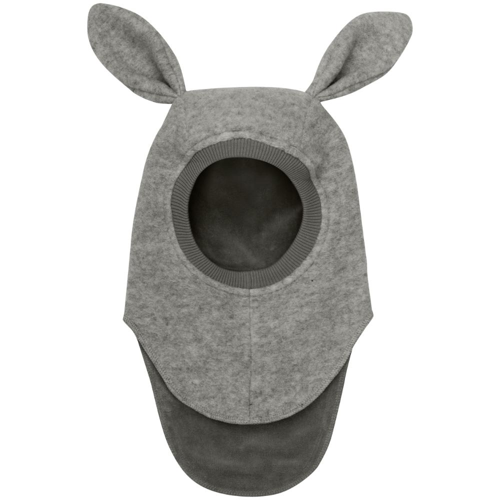 Balaclava Ears Wool Fleece Medium Grey Melange