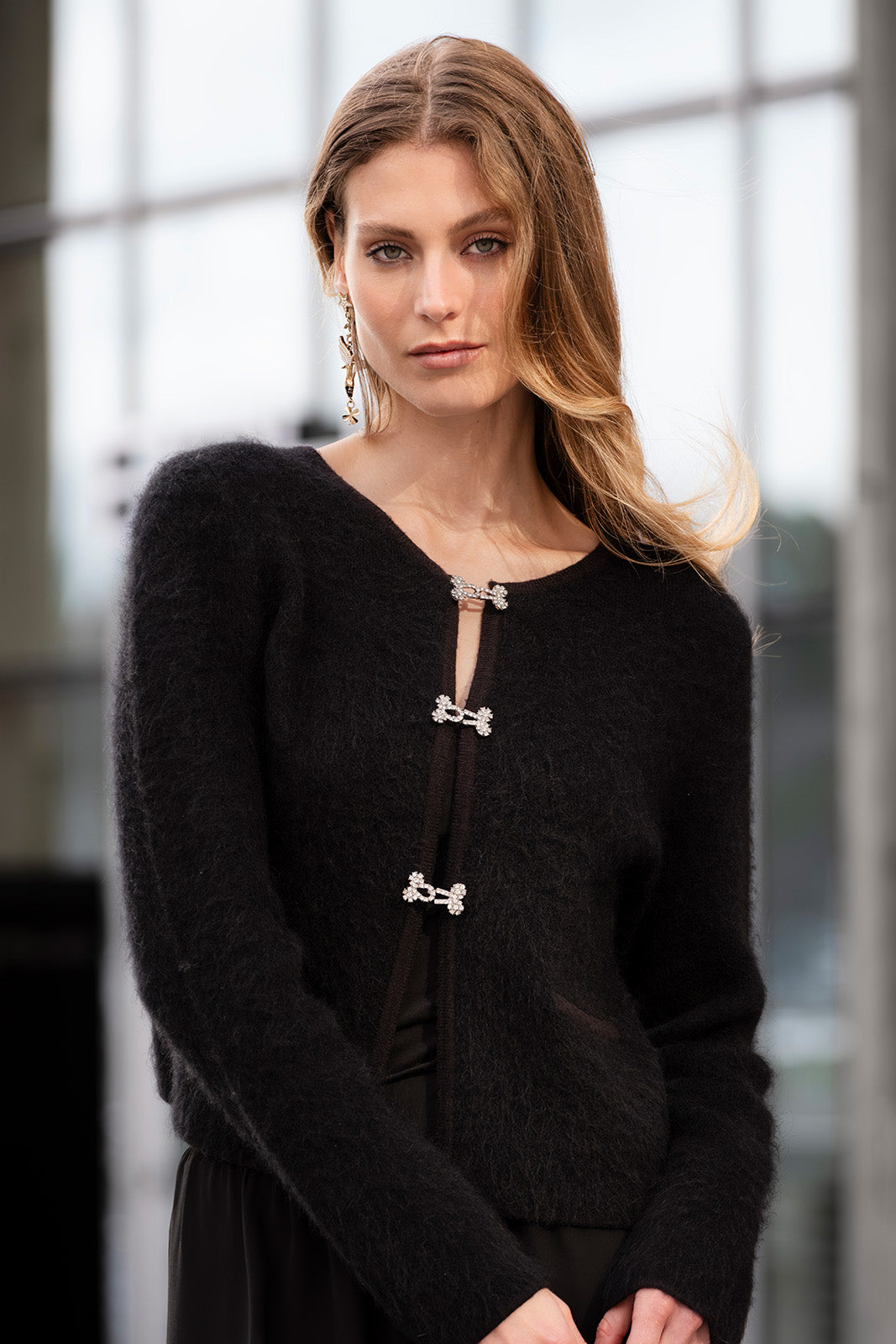 Edna Cardigan Black