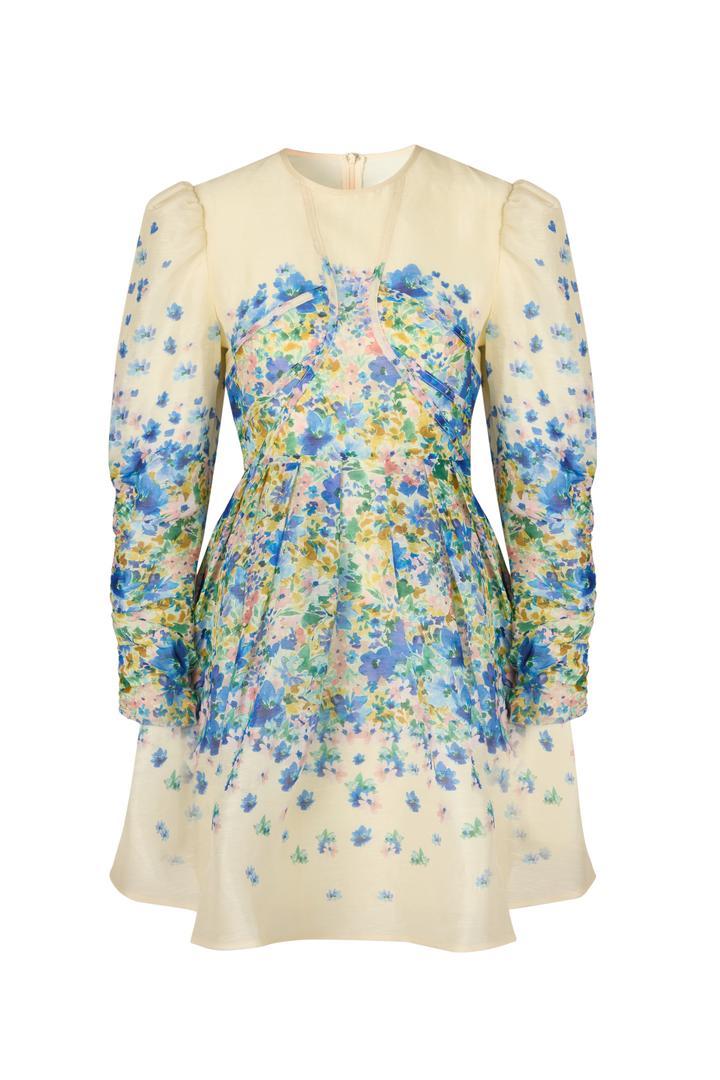 Leoni Silk Blend Mini Dress Ditsy