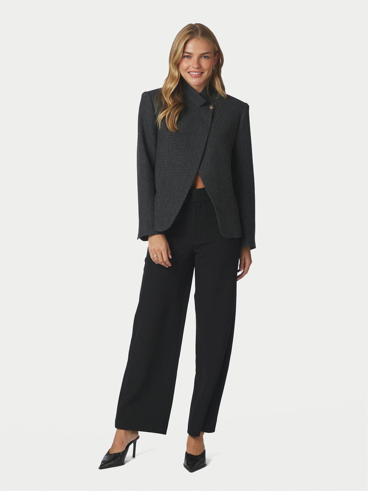 Paria Check Blazer Dark Grey
